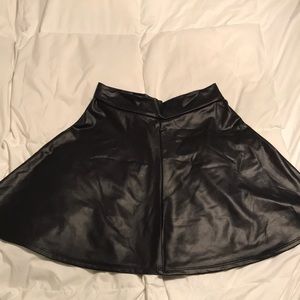 Faux Leather Mini Skirt
